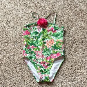 Janie and Jack - Recycled Tropical Floral
Halter Swimsuit